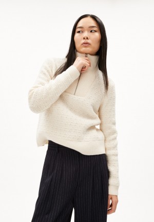 ARMEDANGELS TULIPAA Sweater Regular Fit made of Organic Wool Mix Oatmilk | 5130-QAFGB