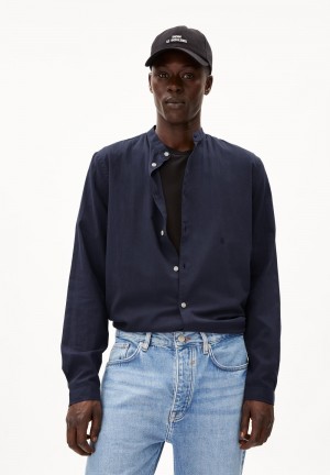 ARMEDANGELS VAALERONIMUS Shirt Relaxed Fit made of Organic Cotton Night Sky | 6207-NRSOD