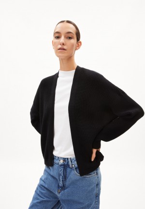 ARMEDANGELS VILDAANA Cardigan Oversized Fit made of Organic Cotton Schwarz | 9704-AIFYM