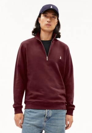 ARMEDANGELS WAARLO COMFORT Sweatshirt Regular Fit made of Organic Cotton Mix Cranberry Juice | 9028-DGSBR