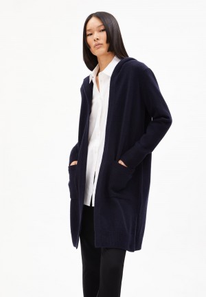 ARMEDANGELS WANDAA Cardigan Relaxed Fit made of Organic Wool Mix Night Sky | 3249-DWHVZ