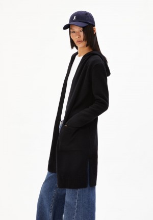 ARMEDANGELS WANDAA Cardigan Relaxed Fit made of Organic Wool Mix Schwarz | 0274-GKADB