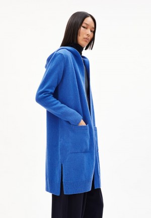 ARMEDANGELS WANDAA Cardigan Relaxed Fit made of Organic Wool Mix Blau | 4082-VMDJY