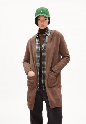 ARMEDANGELS WARMAA Cardigan Relaxed Fit made of Organic Wool Mix Cinnamon Dust Melange | 7846-RCGDA