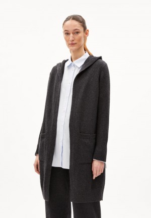 ARMEDANGELS WARMAA Cardigan Relaxed Fit made of Organic Wool Mix Steel Melange | 4301-PYFCE