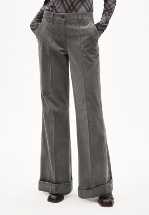 ARMEDANGELS XELLAA CORDUROY Woven Pants made of Organic Cotton Mix Iron Cast | 6902-LAIUW