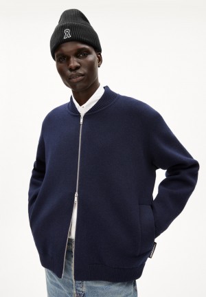 ARMEDANGELS YAAKOV Knit Jacket Relaxed Fit made of Organic Wool Mix Night Sky | 2978-RLAGX