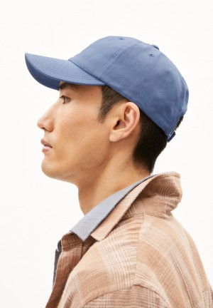 ARMEDANGELS YENAAS BOLD Cap made of Organic Cotton Blau | 5693-DLQZY