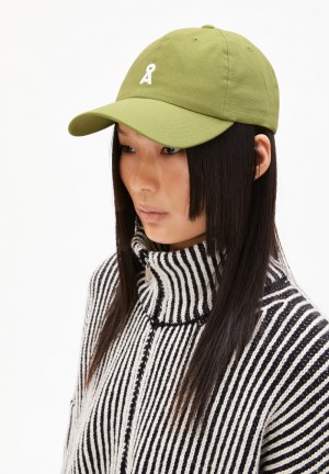 ARMEDANGELS YENAAS BOLD Cap made of Organic Cotton New Moss | 4208-HGXQV