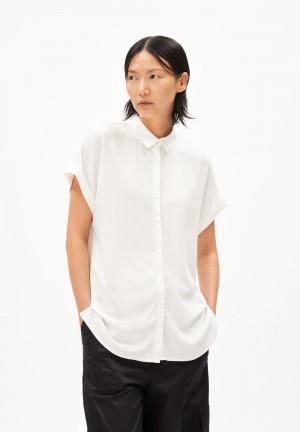 ARMEDANGELS ZONJAA Blouse made of LENZING™ ECOVERO™ Weiß | 8715-ISNHD