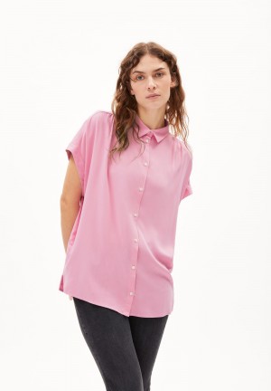 ARMEDANGELS ZONYAA Blouse Relaxed Fit made of LENZING™ ECOVERO™ Viscose Rosa | 0935-EGAIL