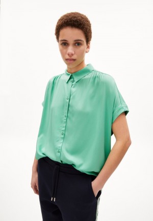 ARMEDANGELS ZONYAA Blouse Relaxed Fit made of LENZING™ ECOVERO™ Viscose Bright Lime | 3814-SAZCG