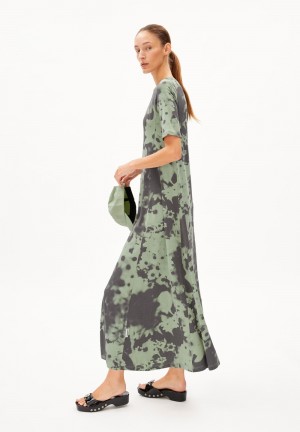 ARMEDANGELS ZURAA BLOMMAA Jersey Dress Slim Fit made of Organic Cotton Mix Hell | 5834-KMFZV